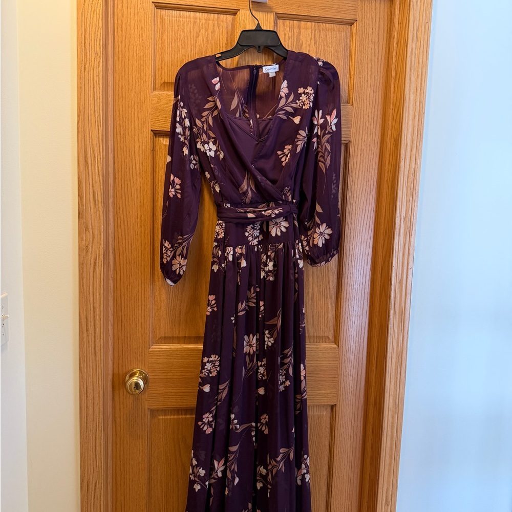 Floral Purple Maxi Dress
